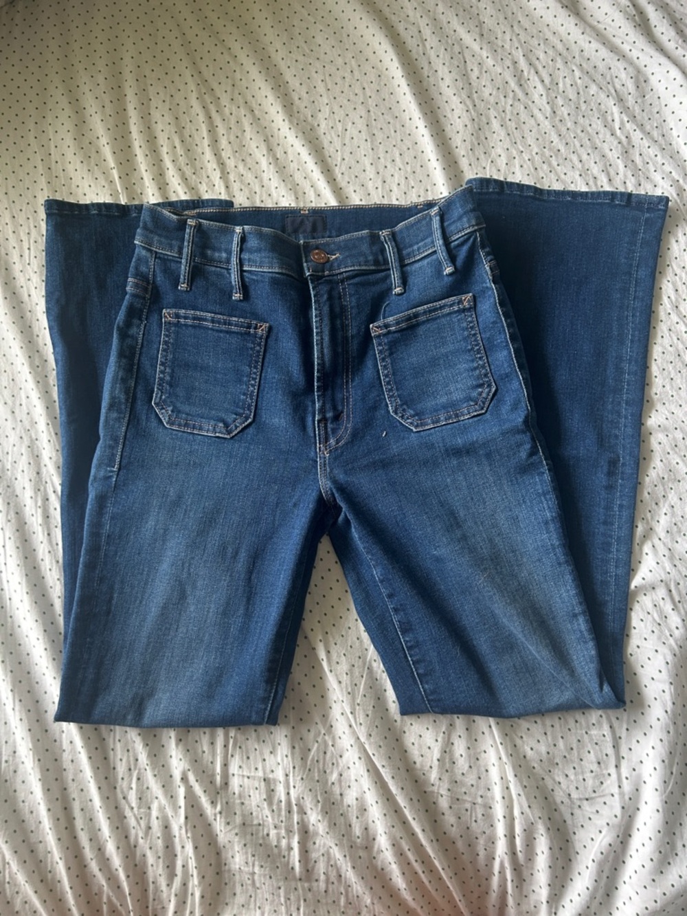 MOTHER Women's Dark Blue Flare Jeans